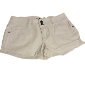 Rue 21 White Cuffed Shorts Size 1/2 Excellent Condition NWOT